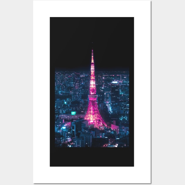 Tokyo Tower at night Vertical Wall Art by TokyoLuv